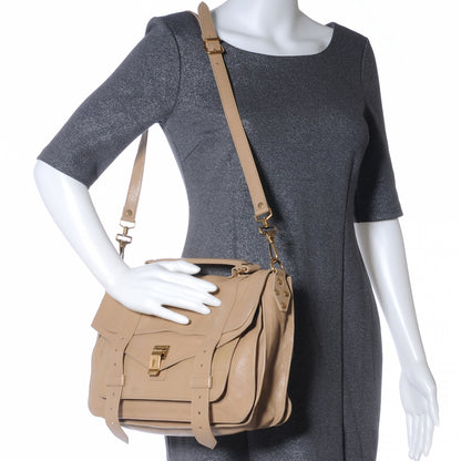 Proenza Schouler Lambskin PS1 Medium Satchel Stone 2 of 9