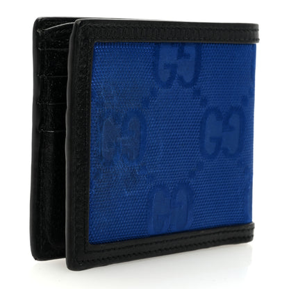 Gucci Econyl Nylon Monogram Off The Grid Billfold Wallet Guilted Blue Black 3 of 7
