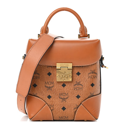MCM Visetos Small Soft Berlin Crossbody Cognac 1 of 12