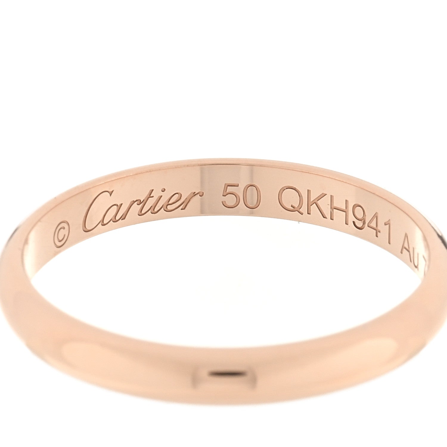 Cartier 18K Yellow Gold 2.5mm 1895 Wedding Band Ring 50 5.25 4 of 5