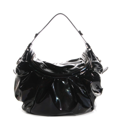 Gucci Iridescent Patent Medium Icon Bit Shoulder Bag Black 1 of 7