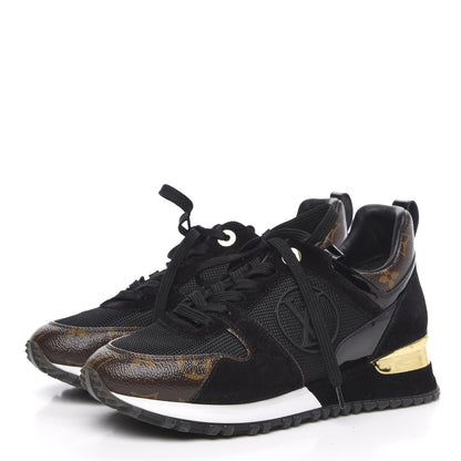 Louis Vuitton Suede Monogram Run Away Sneakers 36 Black 3 of 8