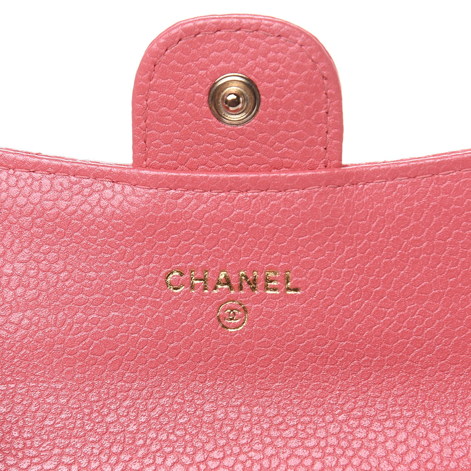 Chanel Metallic Caviar Quilted Flap Card Holder Pink 6 of 11