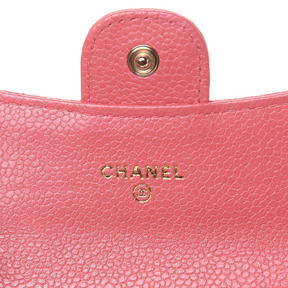 Chanel Metallic Caviar Quilted Flap Card Holder Pink 6 of 11