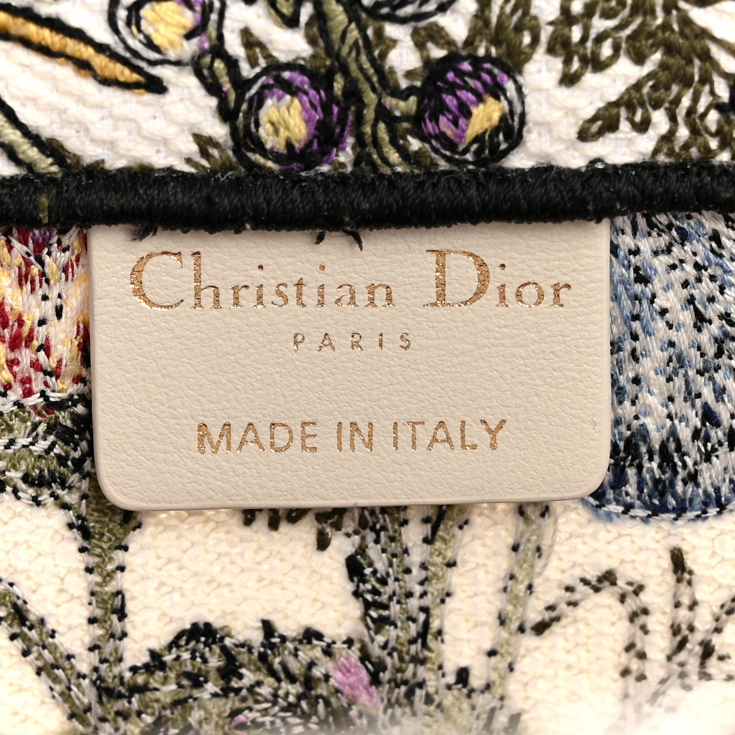 Christian Dior Canvas Embroidered Medium Mexico Millefiori Book Tote White Multicolor 6 of 10