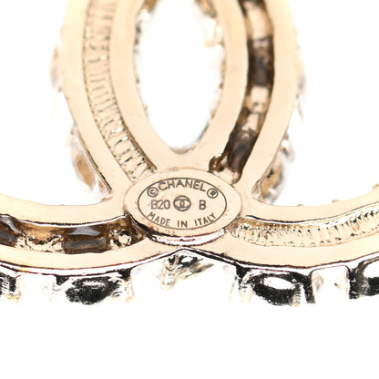 Chanel Crystal Pearl CC Dazzling Domino Earrings Gold 4 of 5