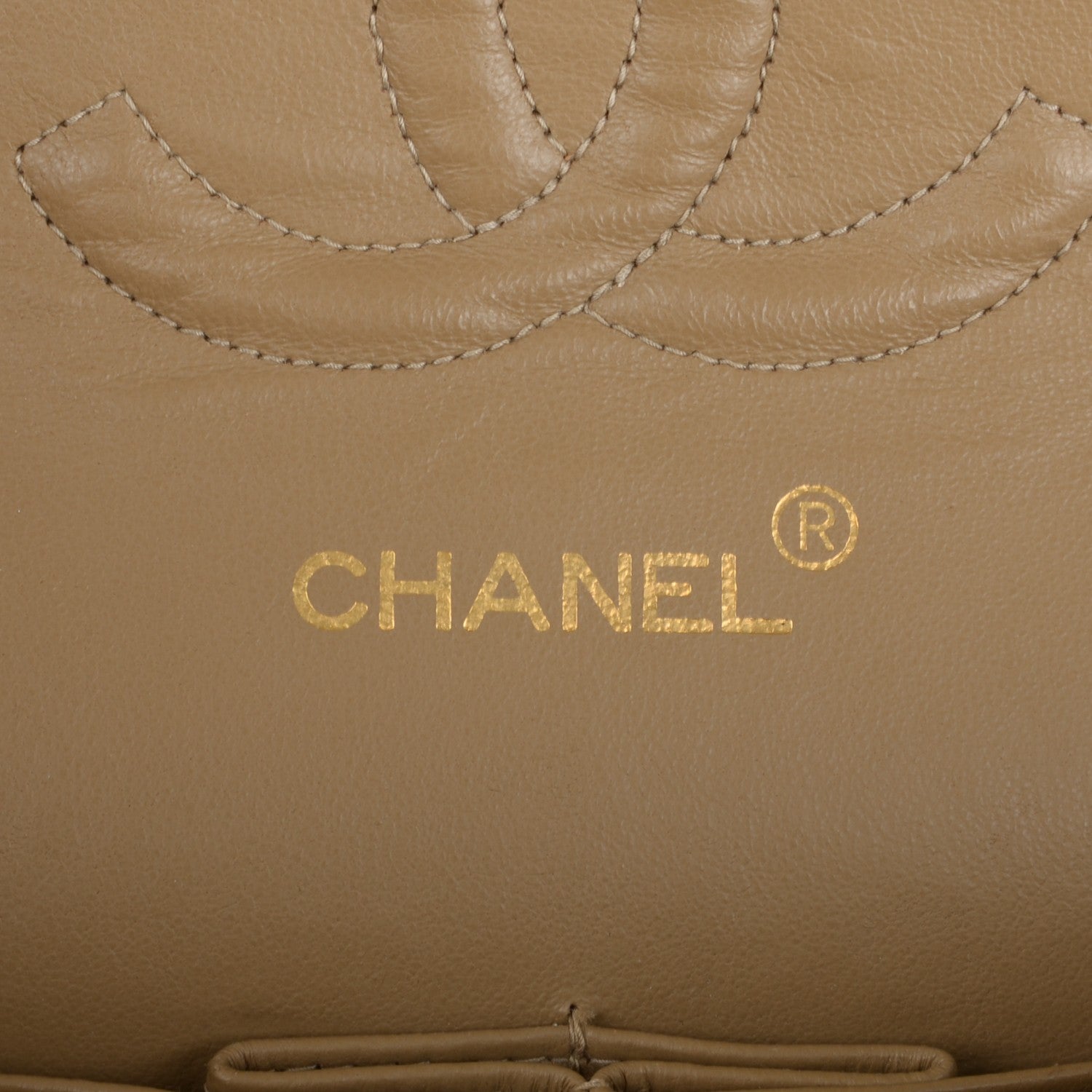 Chanel Lambskin Quilted Medium Double Flap Beige 6 of 9