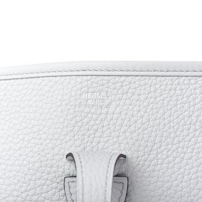 Hermes Taurillon Clemence Evelyne III PM Bleu Pale 8 of 9