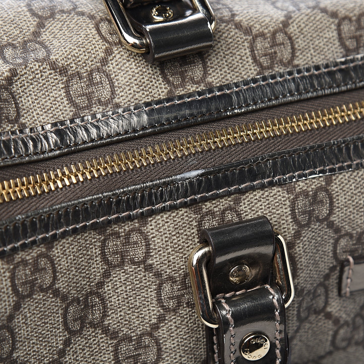 GG Plus Monogram Medium Joy Boston Dark Brown