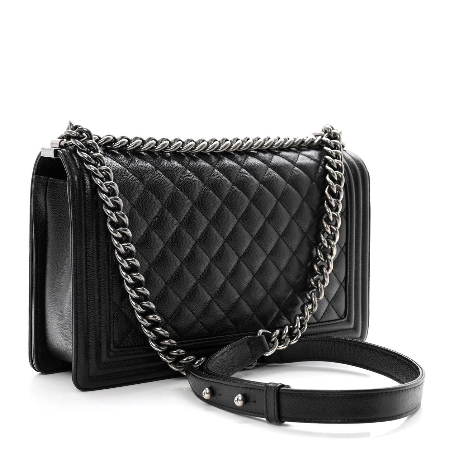 Caviar Quilted New Medium Boy Flap Black
