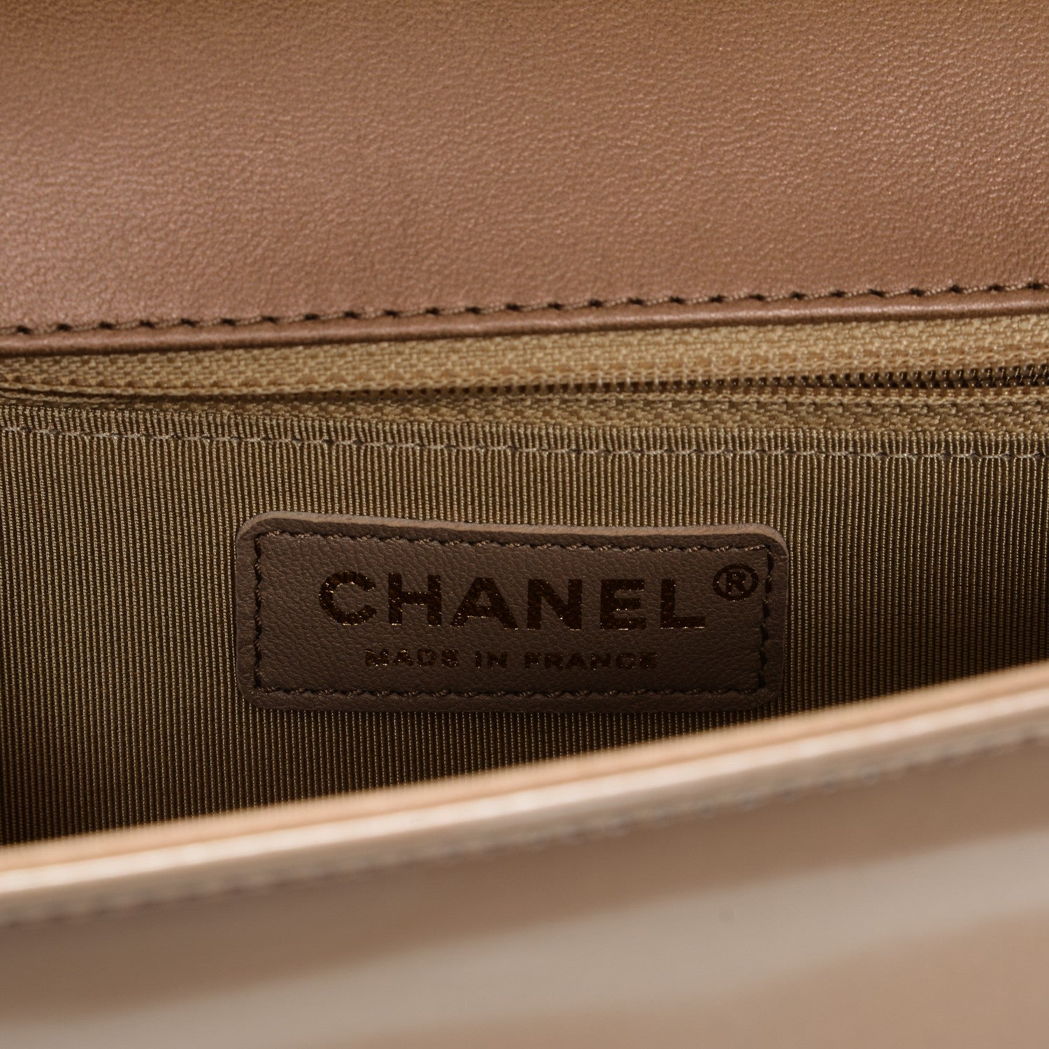 Chanel Iridescent Calfskin Quilted New Medium Boy Flap Dark Beige 6 of 7