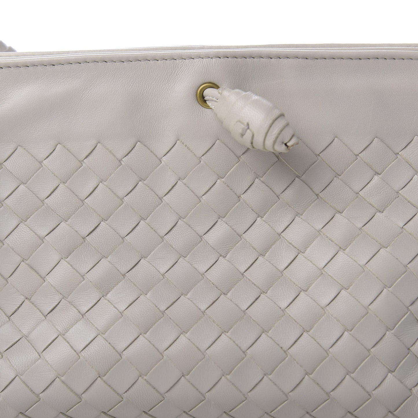 Nappa Intrecciato Mini Shoulder Bag Cream