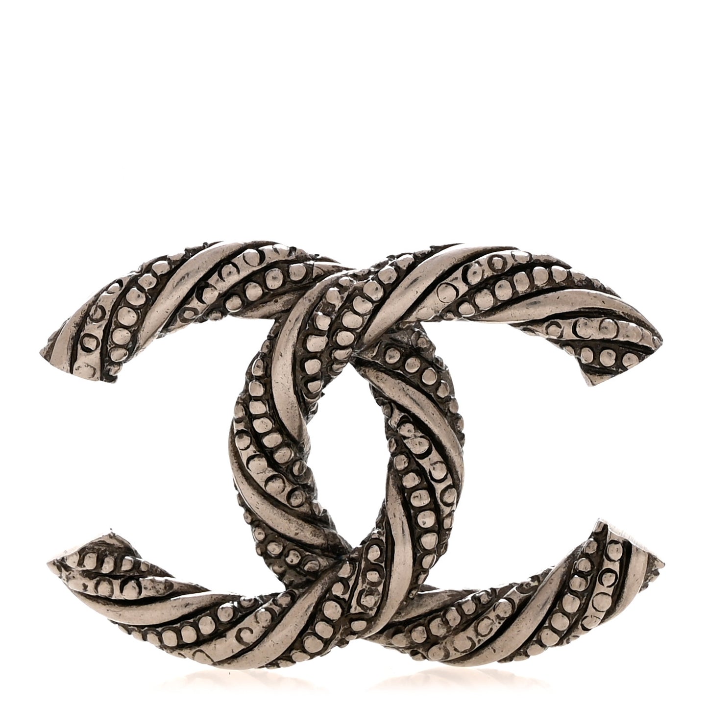Ruthenium Twisted CC Brooch