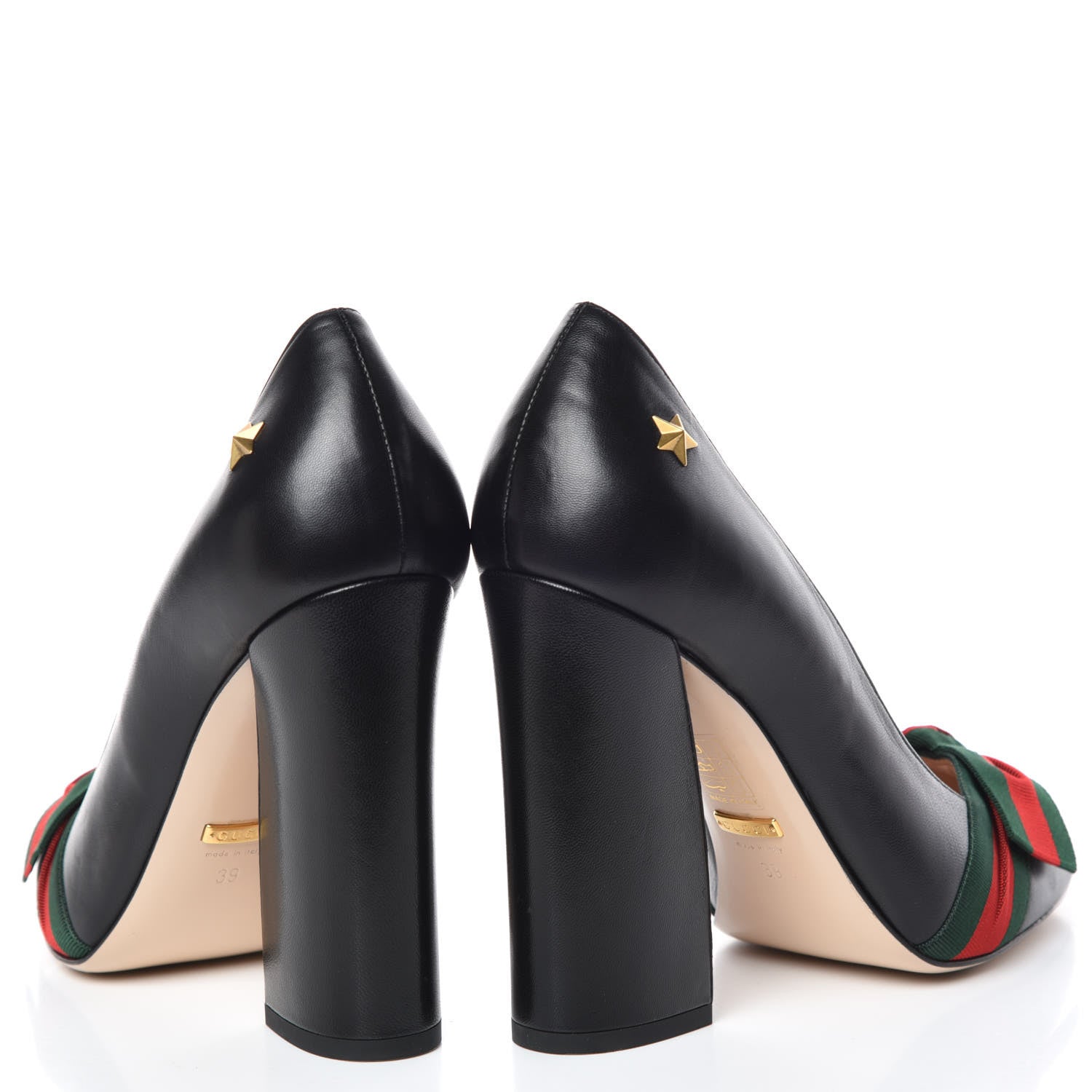 Gucci Malaga Kid Web Bow Pumps 39 Black 5 of 12