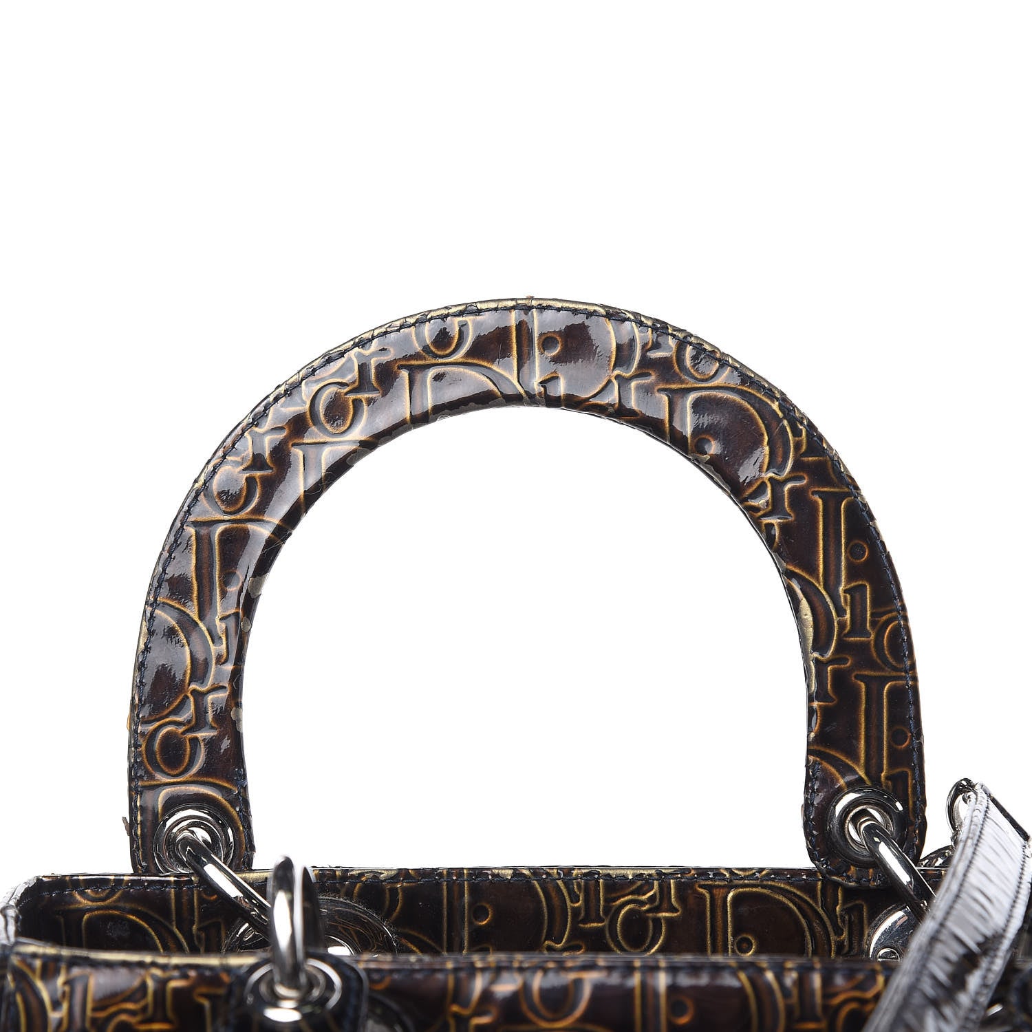 Christian Dior Patent Ultimate Medium Lady Dior Brown 14 of 19