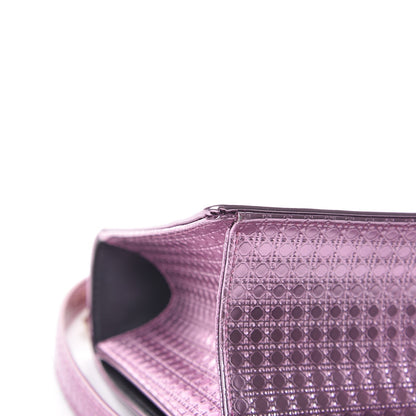 Christian Dior Metallic Patent Micro-Cannage Medium Diorama Flap Bag Pink 10 of 10