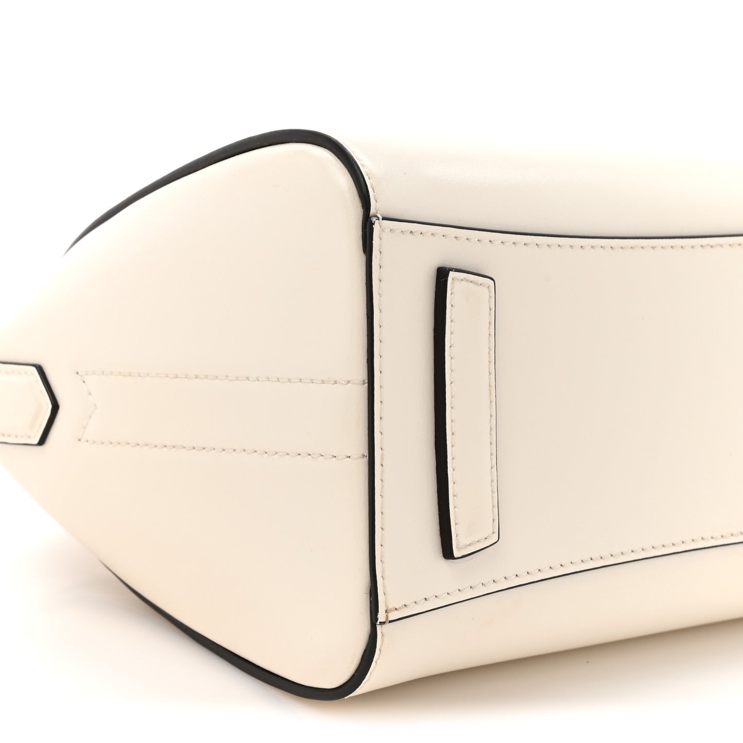 Shiny Lord Calfskin Mini Antigona Ivory