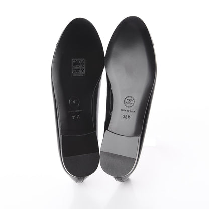 Chanel Patent CC Cap Toe Ballerina Flats 35.5 Black 5 of 7