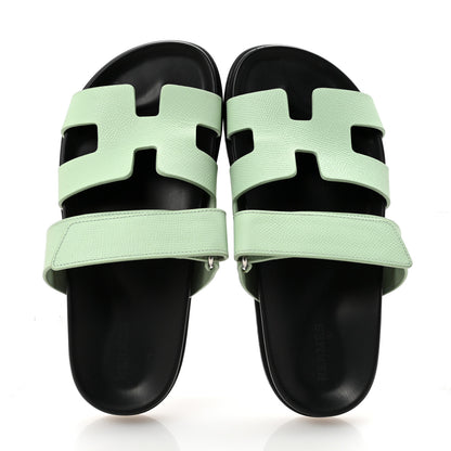 Hermes Epsom Womens Chypre Sandals 36 Vert Jade 2 of 10
