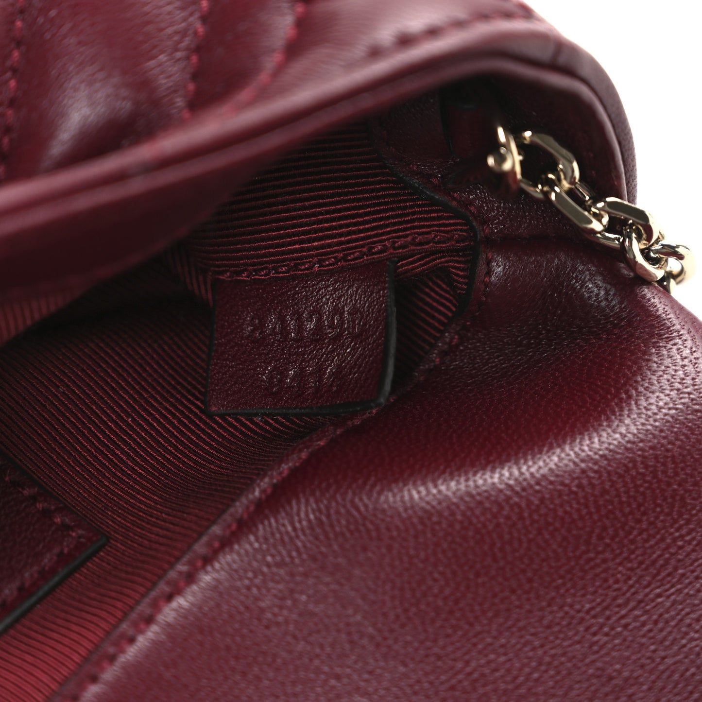 Lambskin Matelasse Mini GG Marmont Shoulder Bag Rosso Ancora