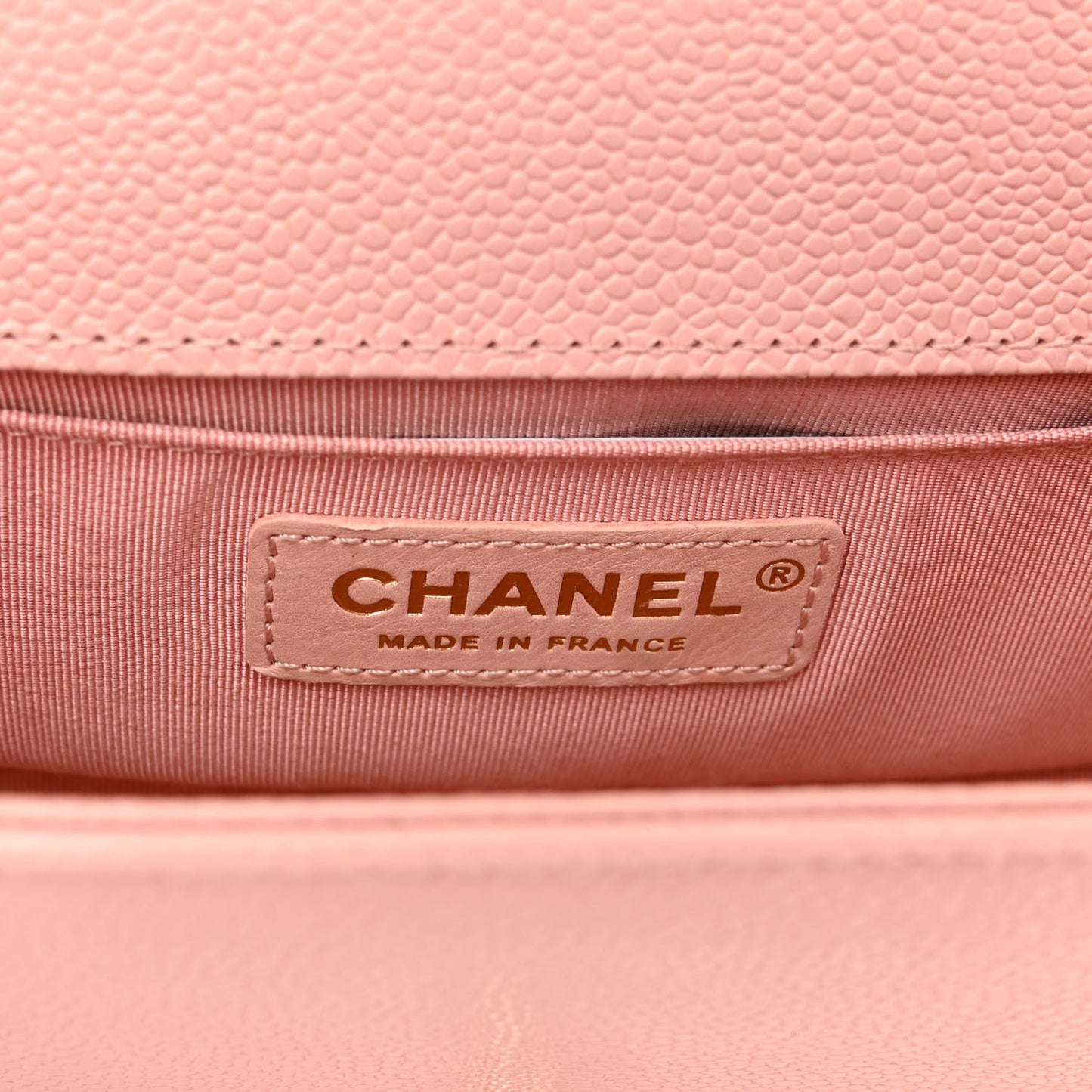 Caviar Quilted Small Boy Flap Light Pink