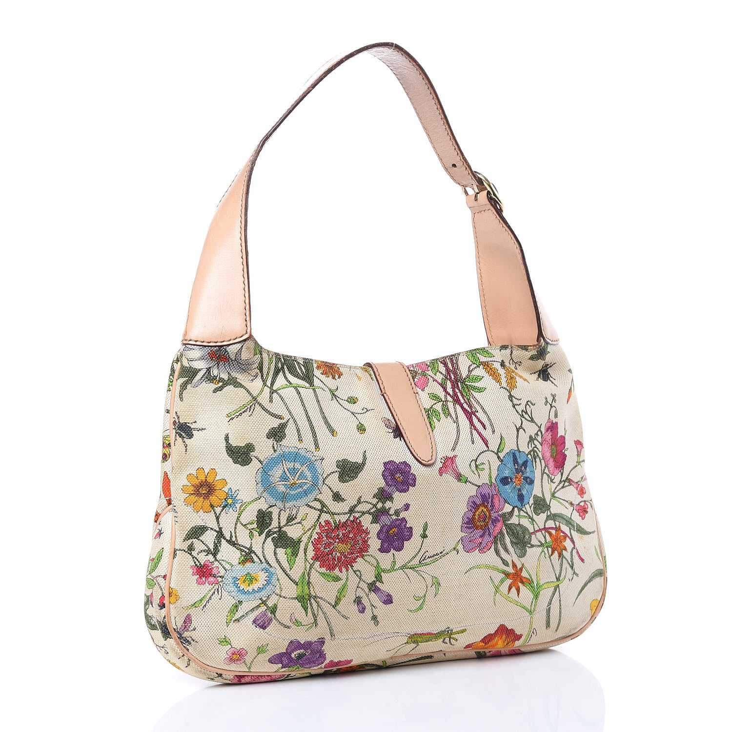 Gucci Canvas Floral Flora Small Jackie O Hobo White 3 of 19