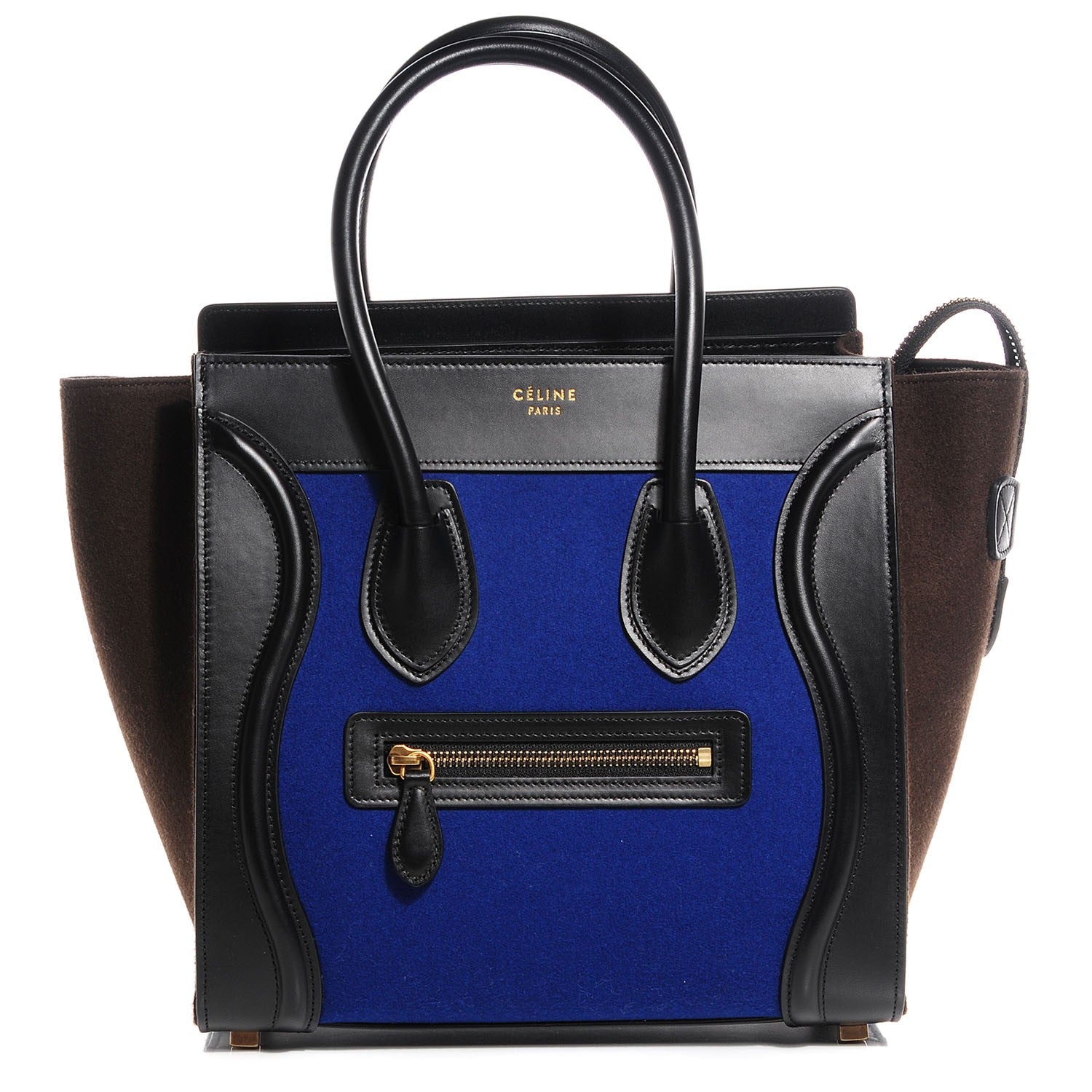 Celine Smooth Calfskin Felt Micro Tri-Color Luggage Indigo 1 of 8
