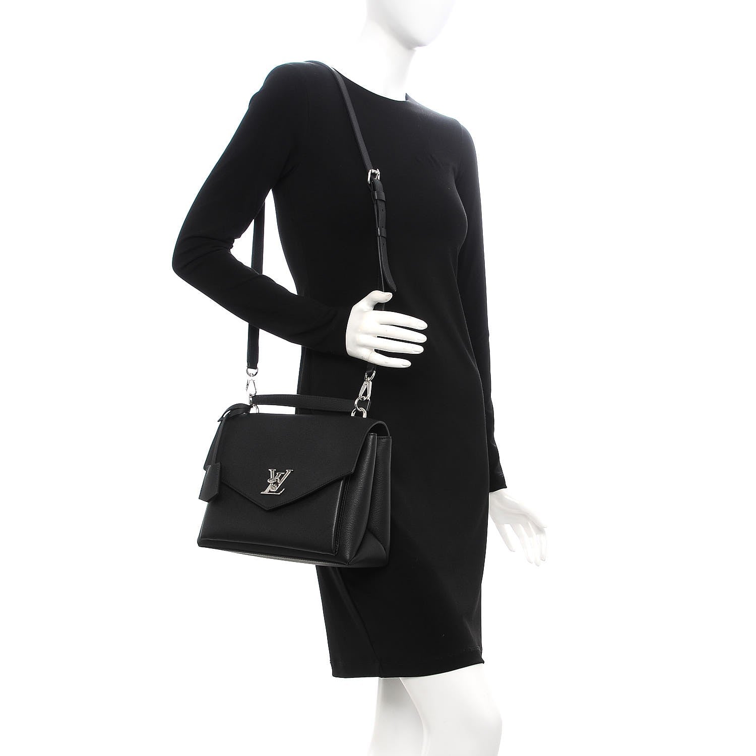 Louis Vuitton Soft Calfskin My Lockme Top Handle Black 2 of 9