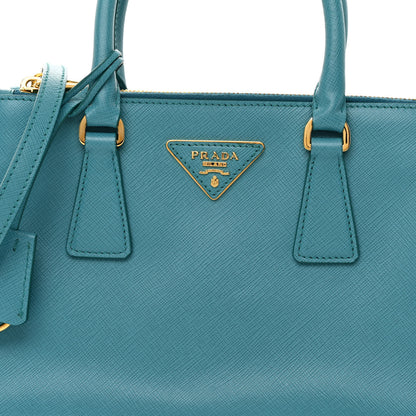Prada Saffiano Lux Mini Galleria Double Zip Tote Turchese 7 of 10