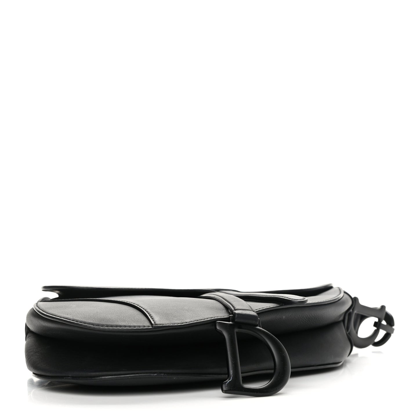 Ultra Matte Calfskin Mini Saddle Bag Black