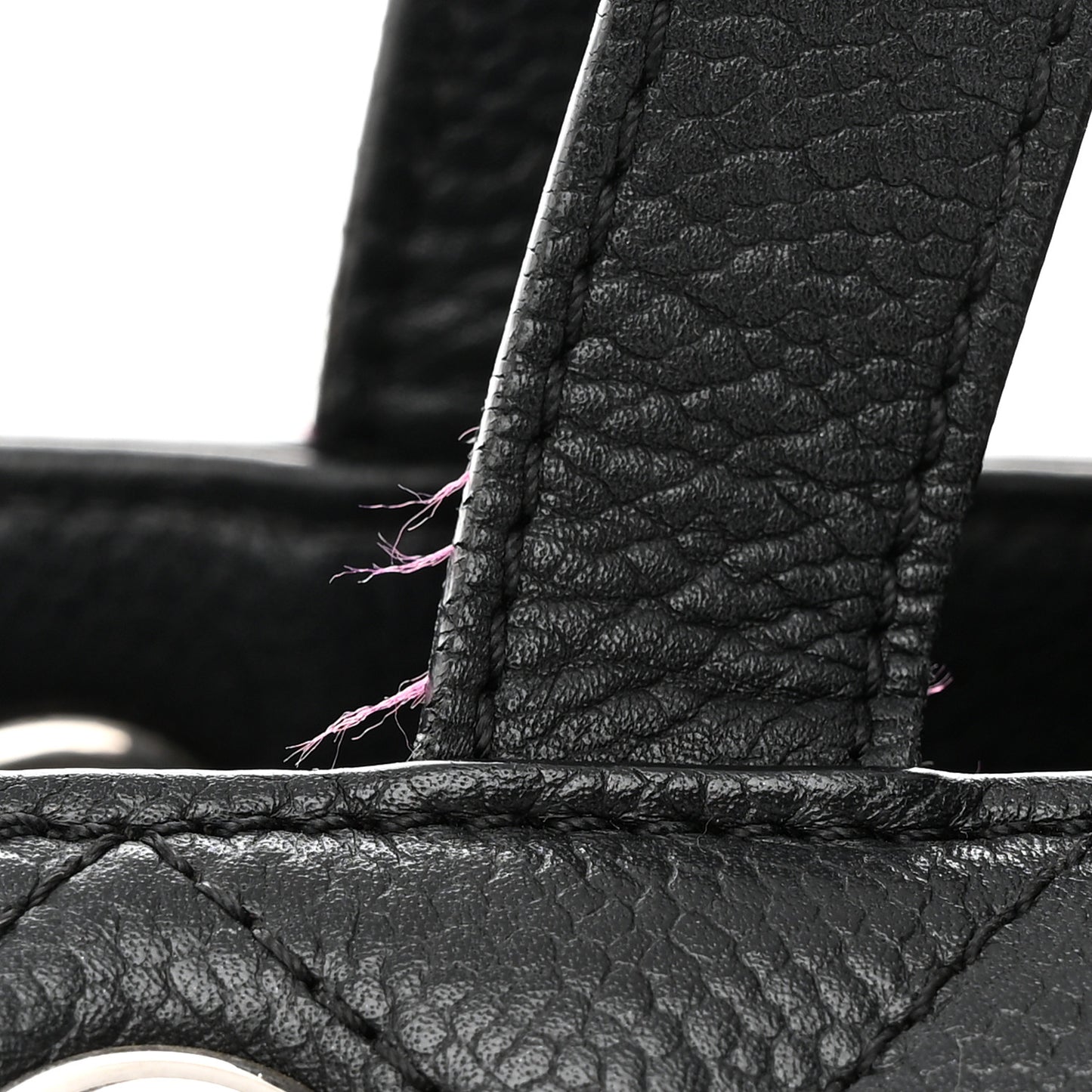 Caviar Quilted Large CC Box Shopping Tote Black