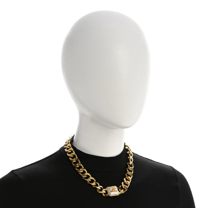 Chanel Pearl CC Chain Link Choker Necklace Gold 2 of 7