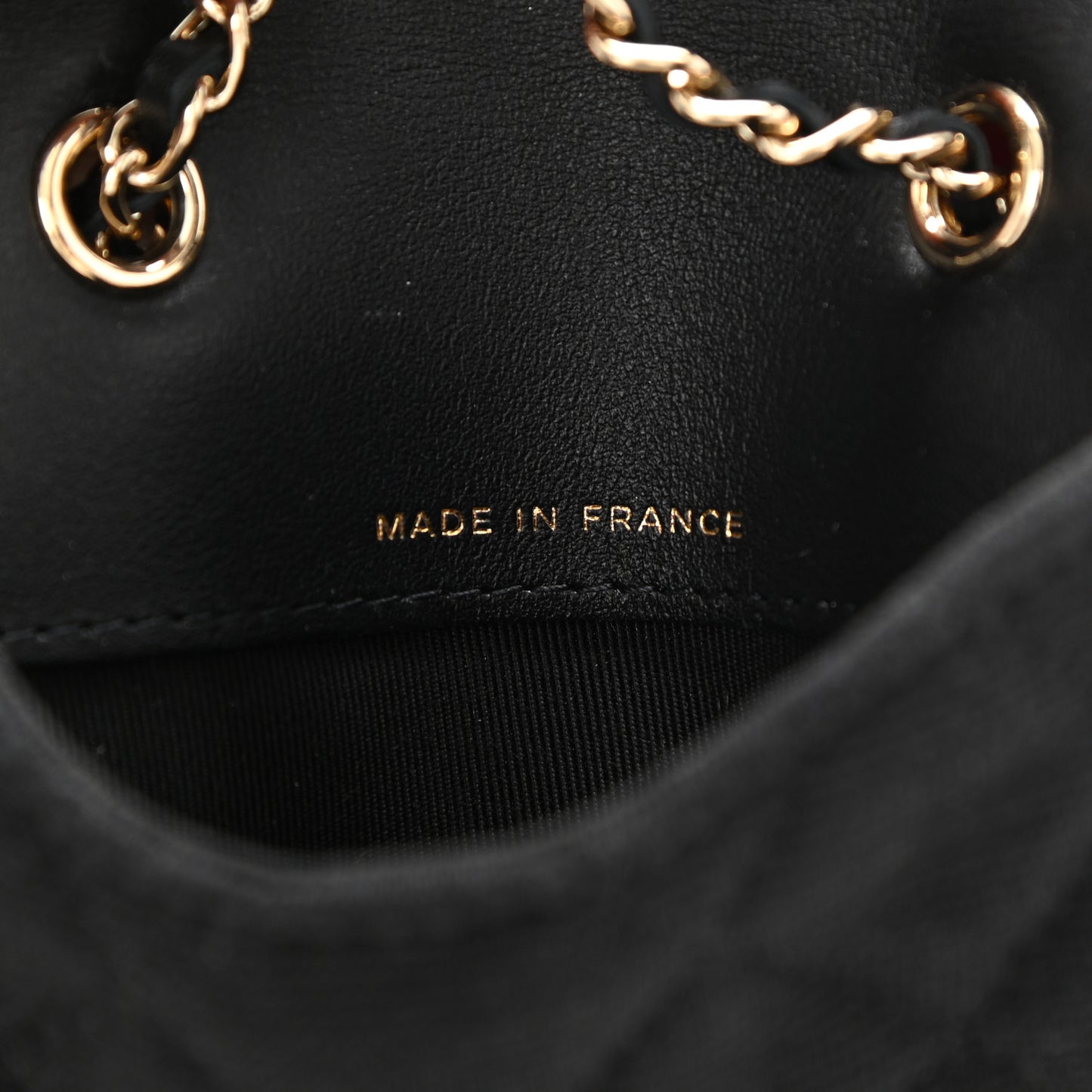 Jersey Quilted Flap Chain Waist Bag Black