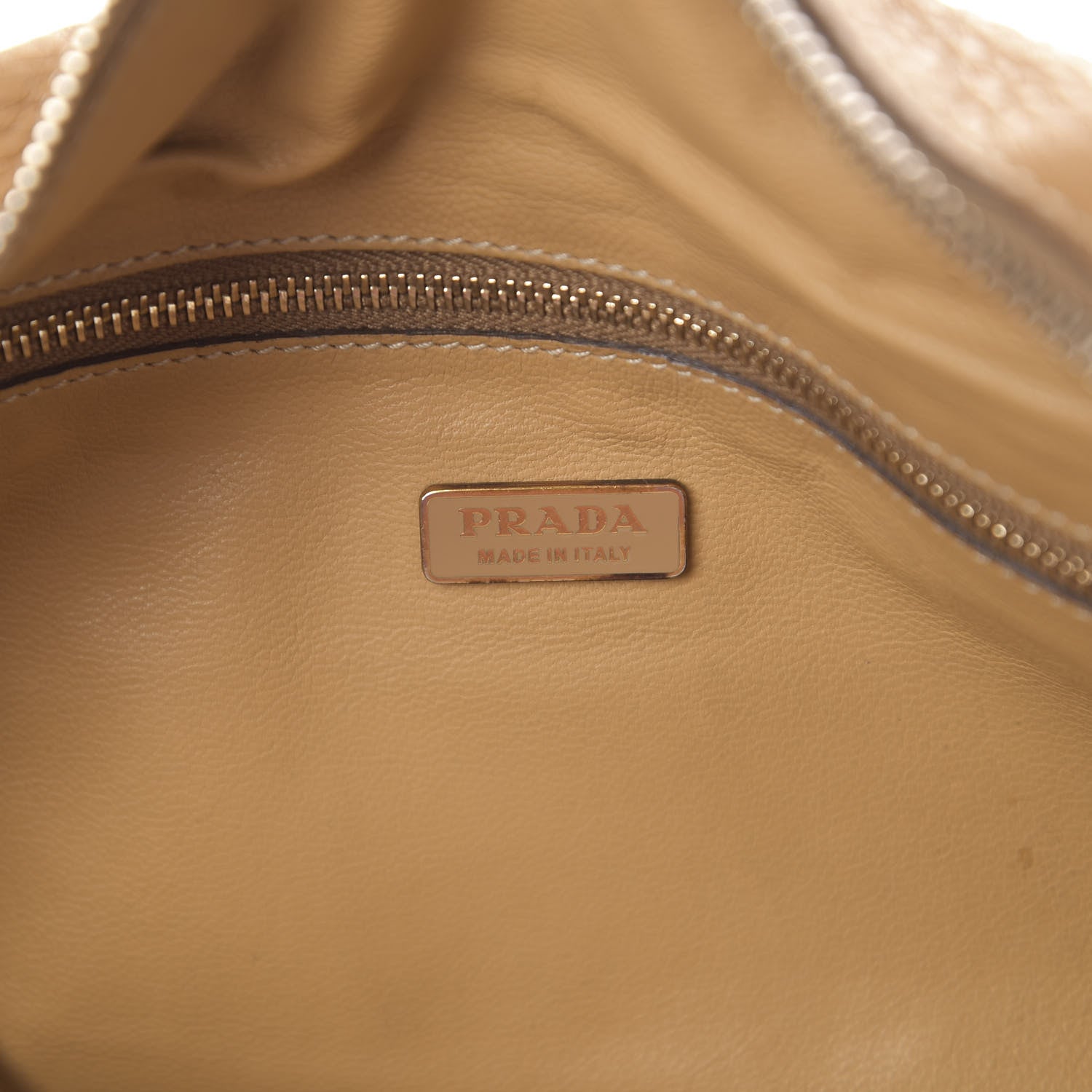 Prada Vitello Daino Box Shoulder Bag Miele 6 of 15