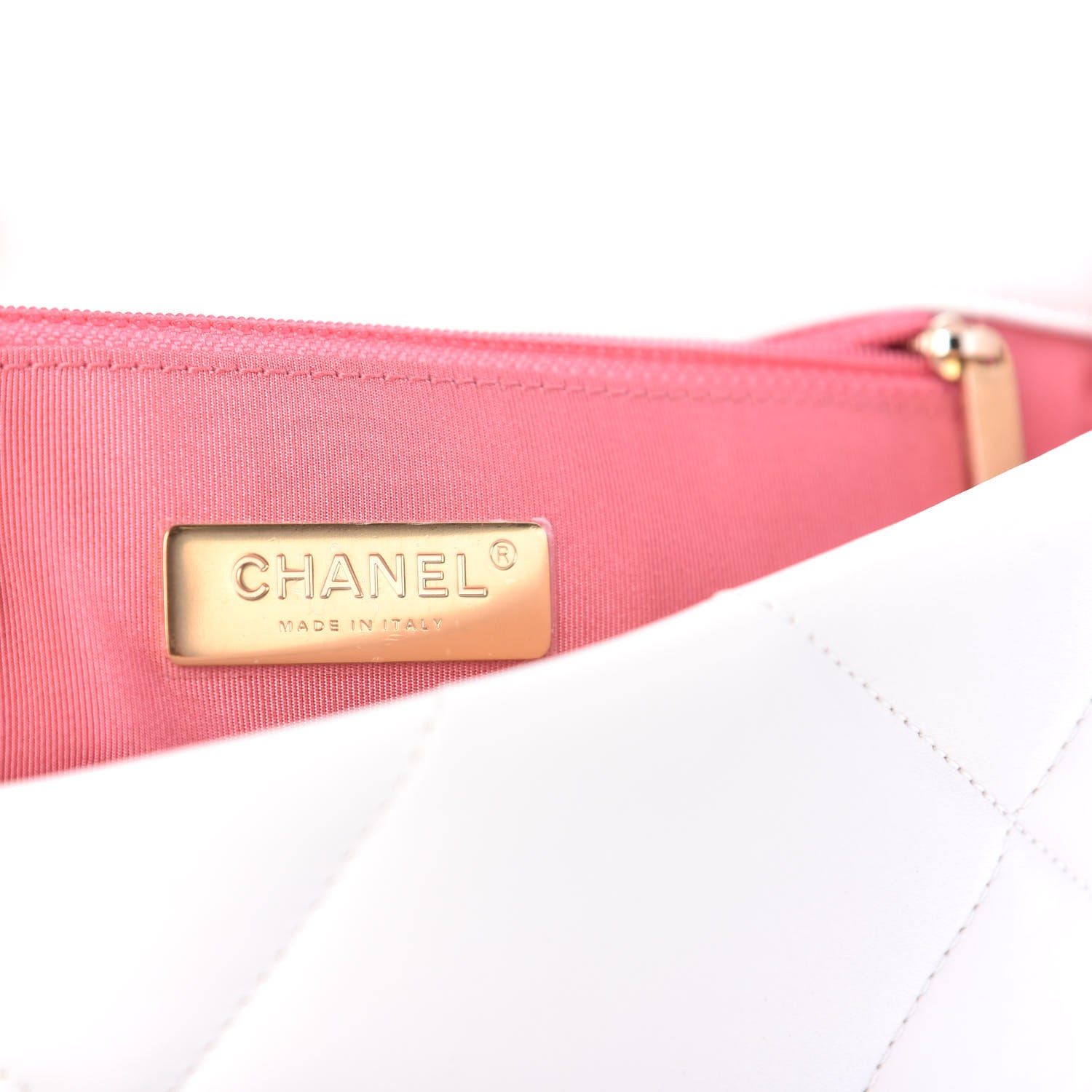 Chanel Lambskin Quilted Medium Chanel 19 Flap White 6 of 10