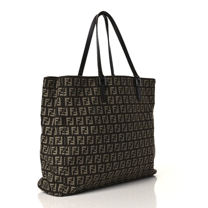 Fendi Zucchino Vitello Tote Testa di Moro Beige 3 of 14