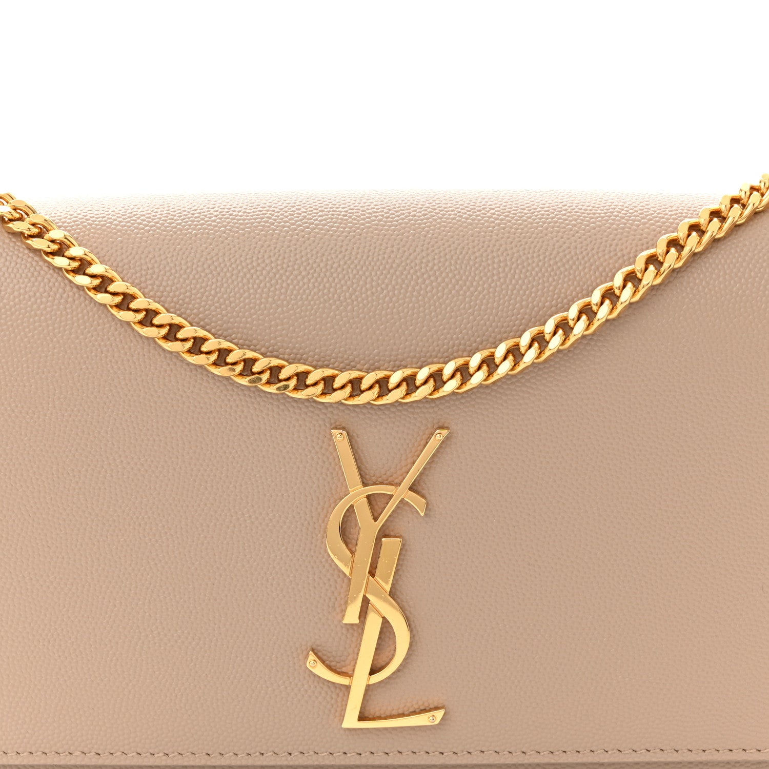 Saint Laurent Grain De Poudre Medium Monogram Kate Satchel Nude Powder 8 of 11