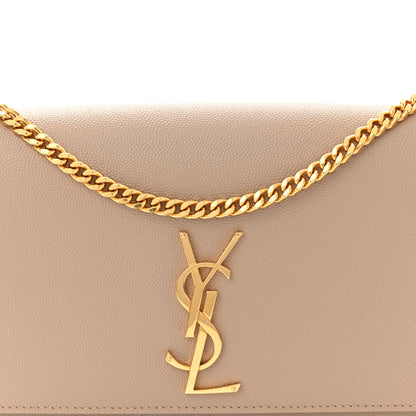 Saint Laurent Grain De Poudre Medium Monogram Kate Satchel Nude Powder 8 of 11