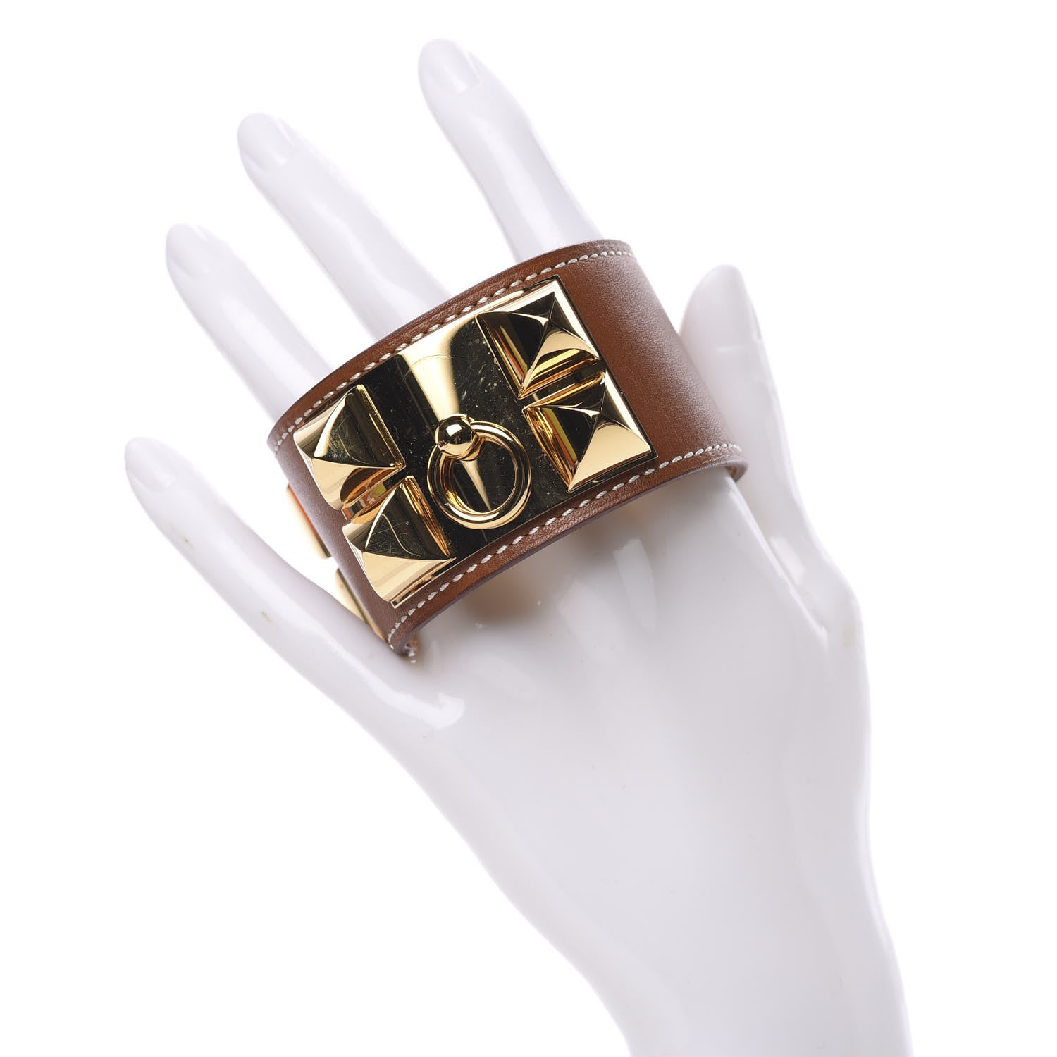 Hermes Barenia Collier de Chien CDC Bracelet S Fauve 2 of 6