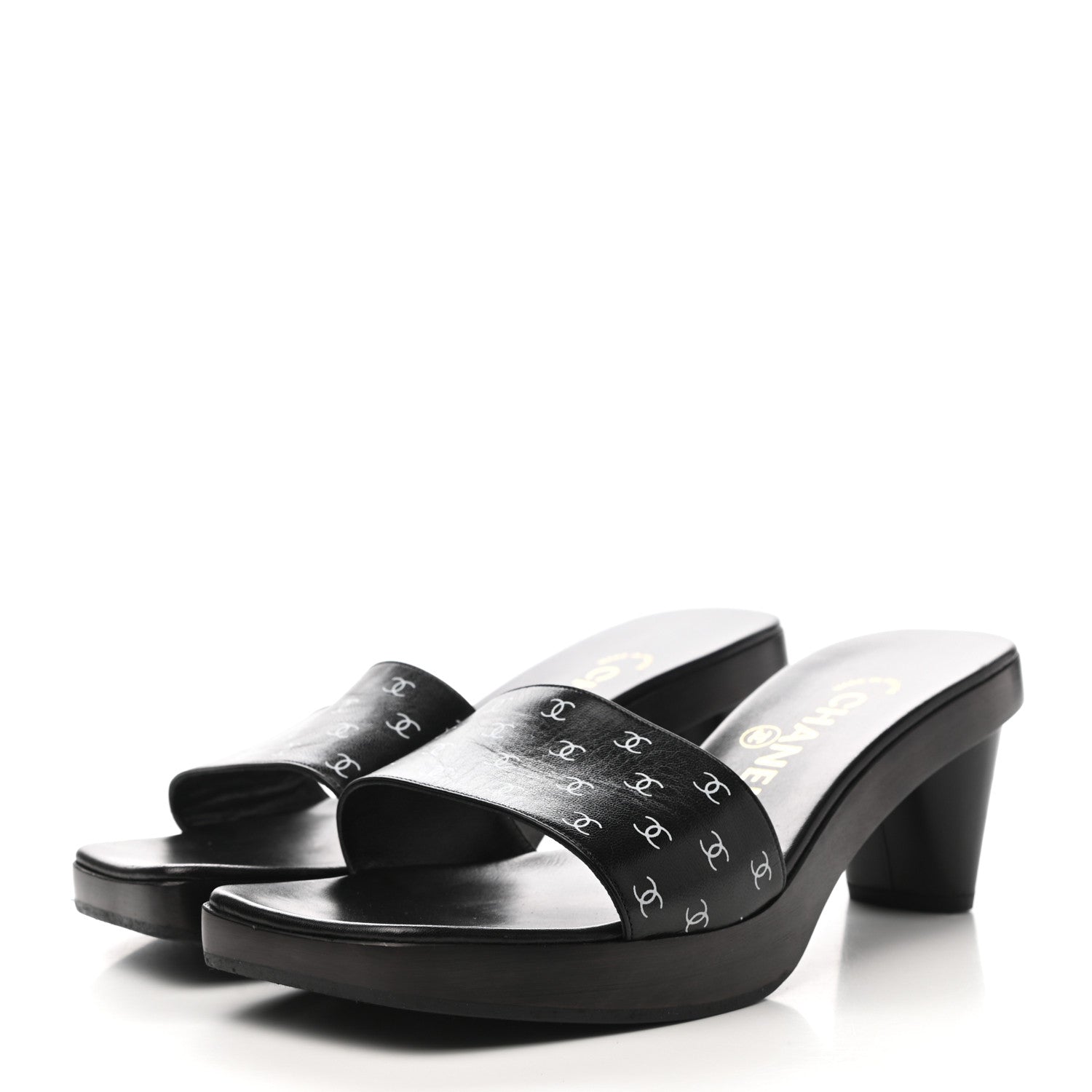 Chanel Lambskin Mules 38 Black 3 of 8