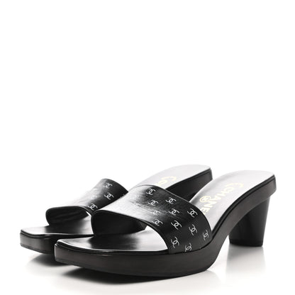Chanel Lambskin Mules 38 Black 3 of 8