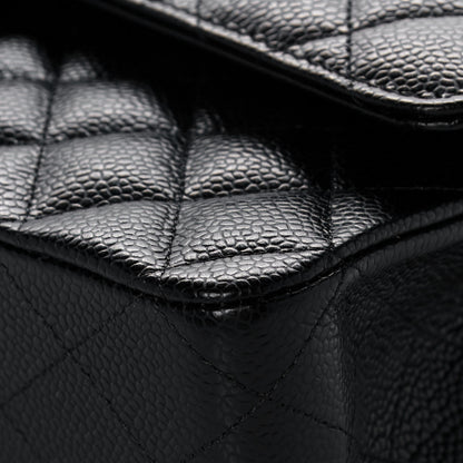 Chanel Caviar Quilted Medium Double Flap Black 10 of 12