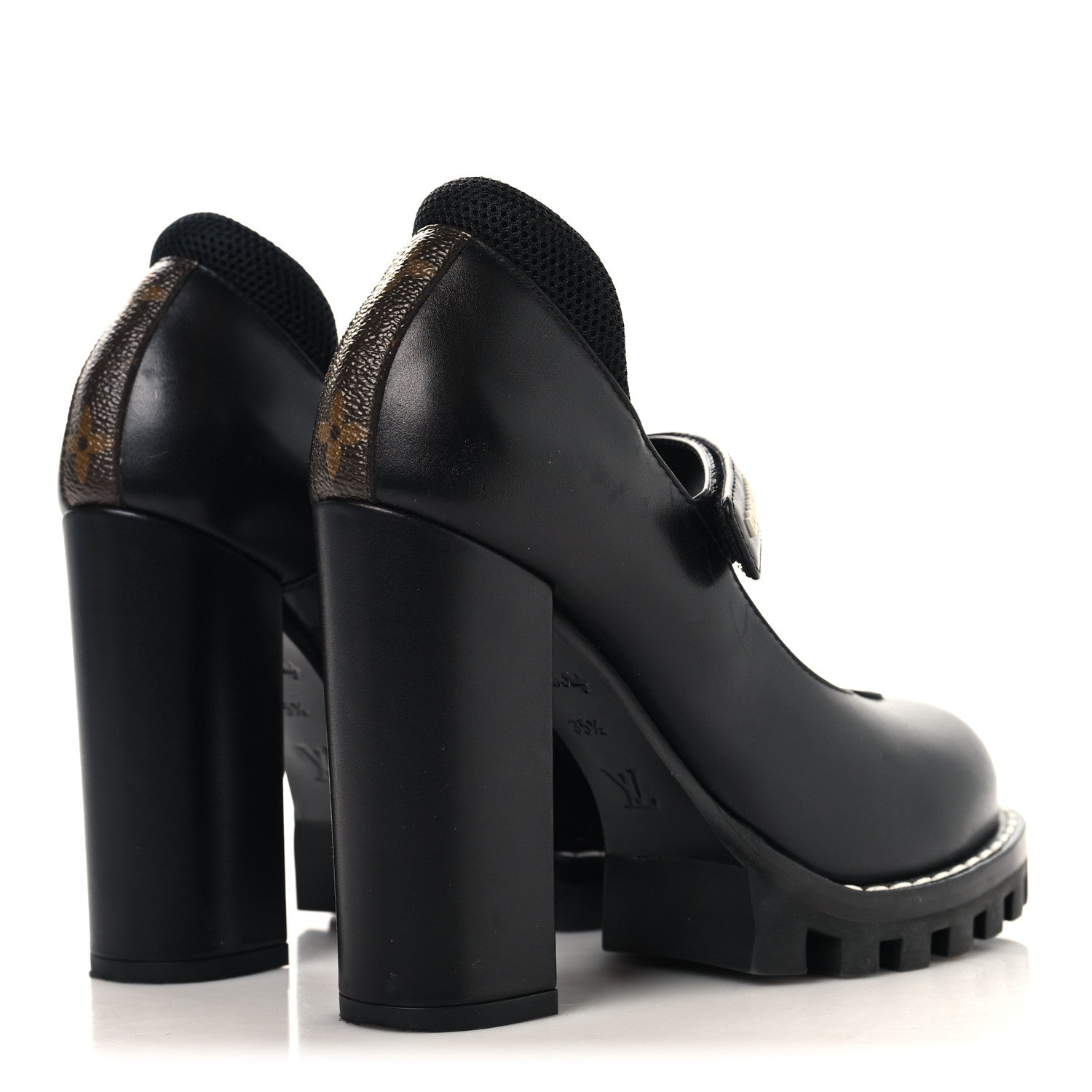 Louis Vuitton Calfskin Star Trail Ankle Pumps 35.5 Black 5 of 9