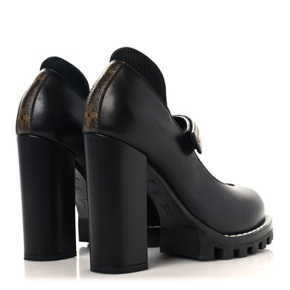 Louis Vuitton Calfskin Star Trail Ankle Pumps 35.5 Black 5 of 9