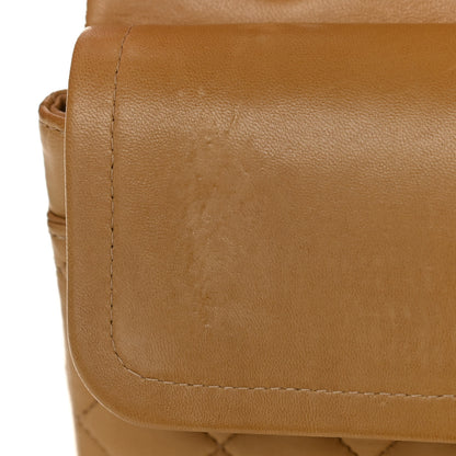 Chanel Lambskin Quilted Medium Double Flap Beige 13 of 15