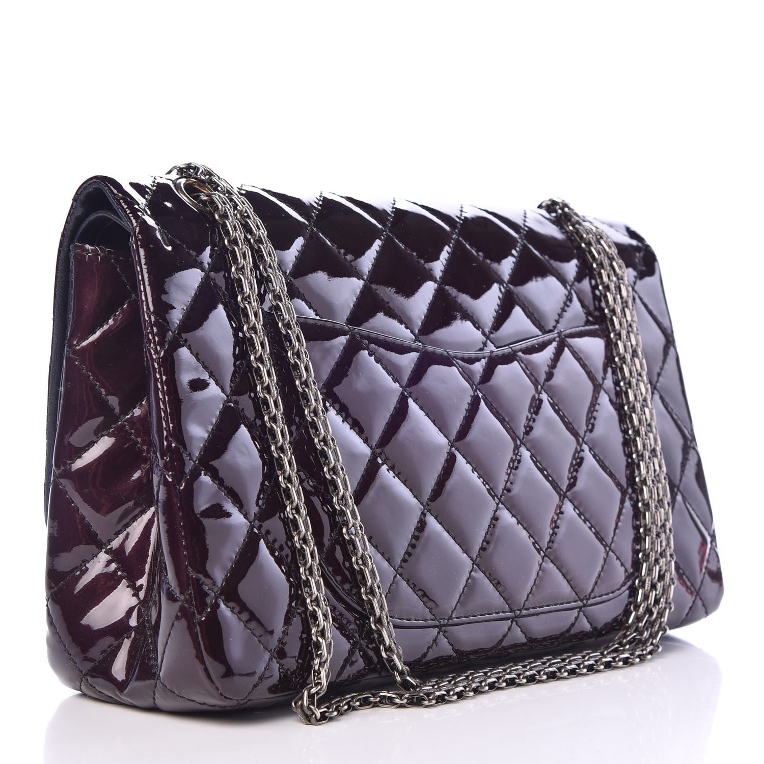 Chanel Distressed Patent 2.55 Reissue Flap 227 Prune 4 of 8