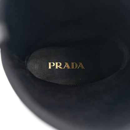 Prada Spazzolato Rois Neoprene 50mm Western Tall Boots 37 Black 6 of 10