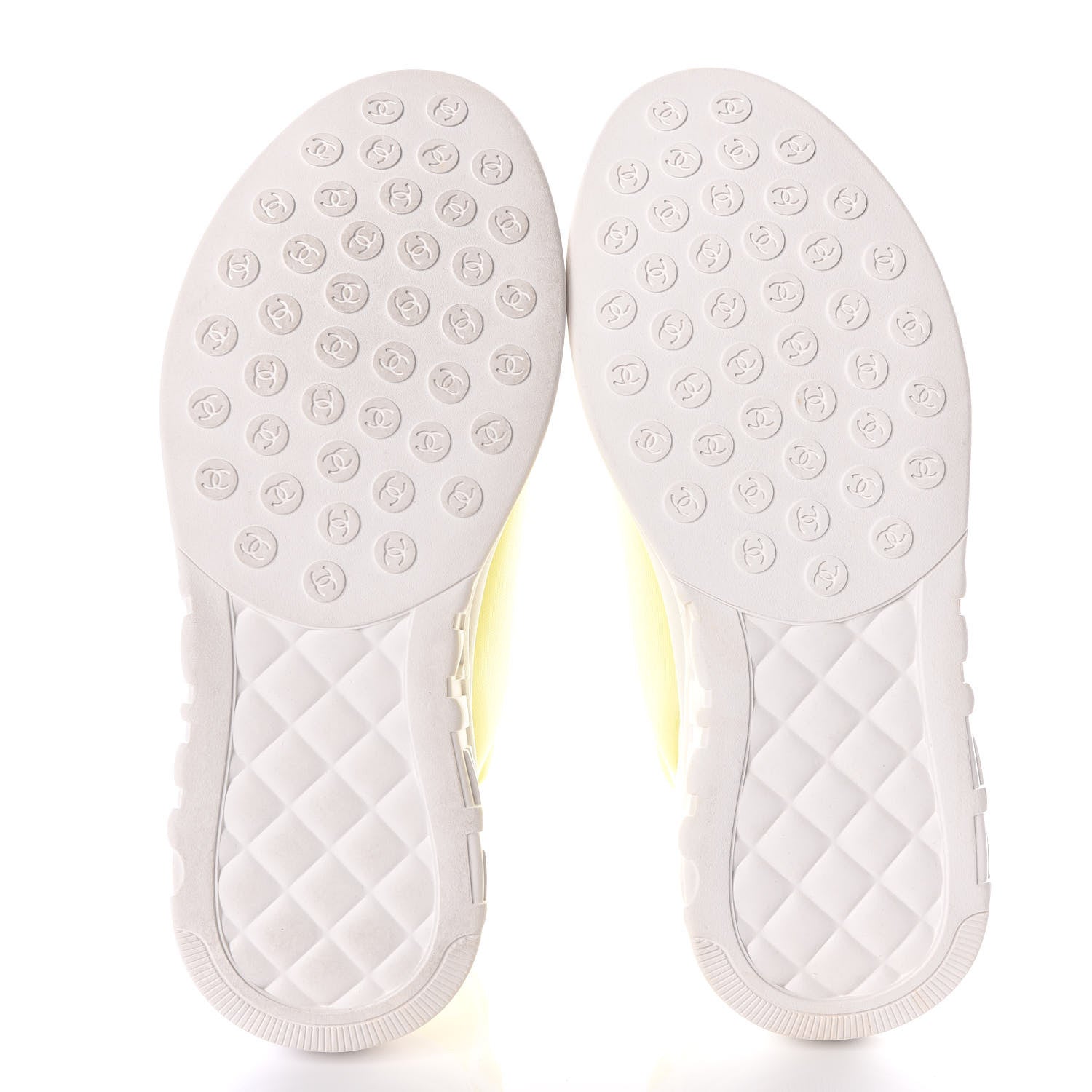 Chanel Lycra Fabric CC Sneakers 36.5 Yellow 5 of 8