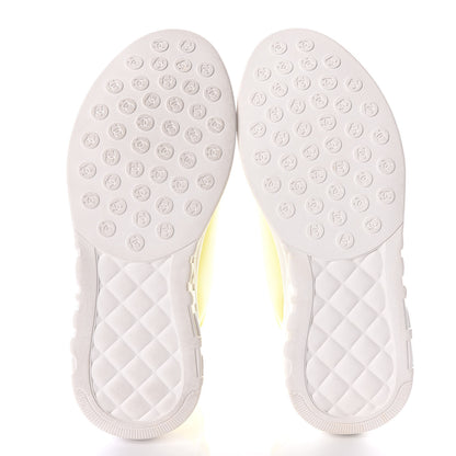 Chanel Lycra Fabric CC Sneakers 36.5 Yellow 5 of 8