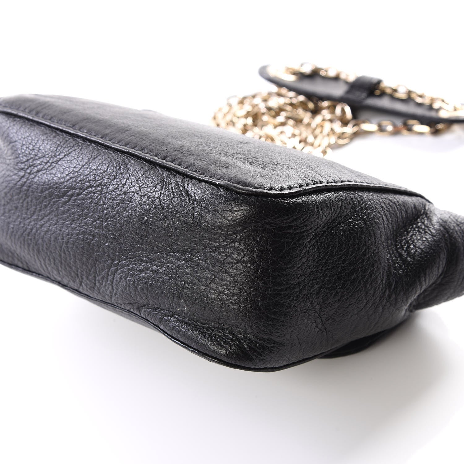 Chloe Grained Calfskin Crystal Mini Lily Crossbody Bag Black 8 of 11